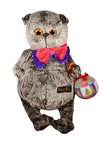 Мягкая игрушка Басик с новогодним шариком (30см) (Ks30-036) (Буди Баса)