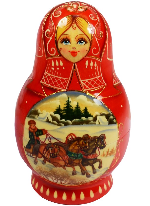 Матрешка 5 предм. расписная авторская "Кубышка", арт. С-203 (375) 2568297 — 1