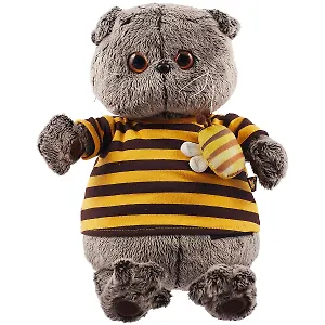 Игрушка мягкая Budi Basa, Басик в полосатой футболке с пчелой(В1) Ks25-092