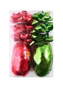 Набор для упаковки 2 кокона, 6 бантов, красный+зелёный, подвес