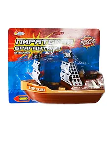 Катер Пиратская Бригантина (V9012G-R) (180894) (27х22см) (Играем вместе) (на бат.) (блистер) (в кор. 4х12шт)