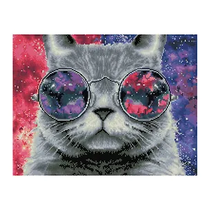 Алмазная мозаика Три Совы "Кошачий космос", 40*50 см, холст на деревянном подрамнике 3111591