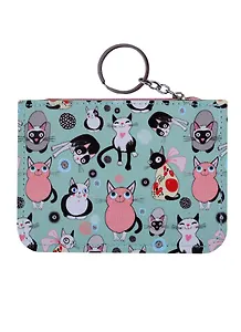 Чехол для карточек на молнии с карабином Котики (ПВХ) (12×9) (12-10832-10)