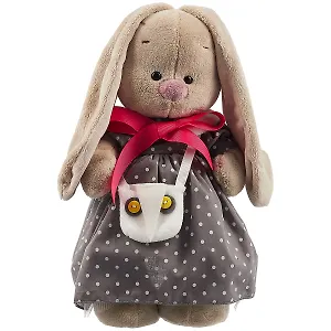 Игрушка мягкая Budi Basa, Зайка Ми в платье и с сумкой-сова (большой) StM-343