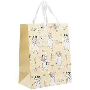 Пакет А5 23*18*10 Кот и рыбка дет., бум.мат.ламинат