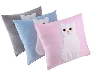 Подушка Котик пушистый (текстиль) (35х35) в ассортименте 2881163