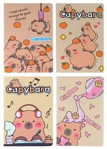 Тетрадь 32 листа в линейку "Capybara" сшивка, в ассортименте