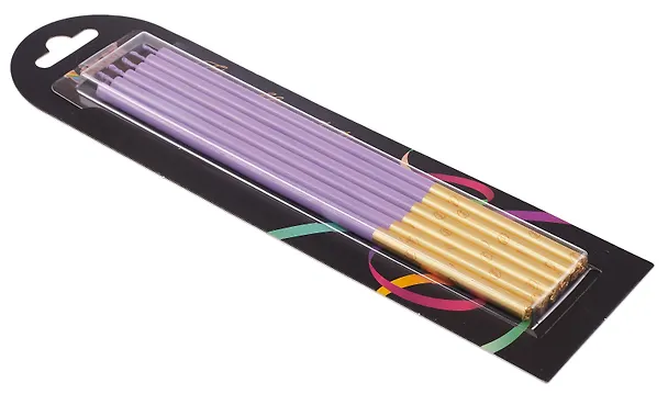 Набор свечей для торта Violet (фиолетовые) (6шт) (15см) (12-7color-candle_16) 3106240 — 2