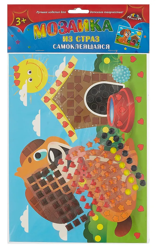 Мозаика из страз. самоклеящаяся. А5. Щенок. -Россия: АппликА, С3081-06 460210 410352 — 1