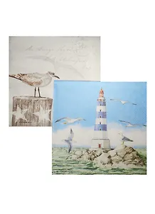 Набор салфеток для декупажа Чайки (13303320/13309115) (2шт) (упаковка) (Froggy Art)