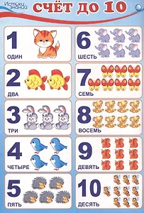 Мини-плакат А4 "Счет до 10"