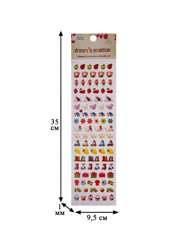 Наклейки PVC Эмоции, микс GF-001-003 2691818 — 3