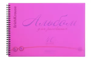 Альбом для рисования 40л А4 "Neon" розовый, спираль, пласт.обл., Erich Krause