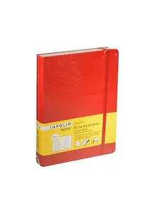 Книга для записей А5 160л "Euro business" тв.переплет, на резинке, красная, IN FOLIO