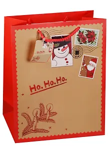 Пакет подарочный бумажный А4 "HoHoHo", Новый год