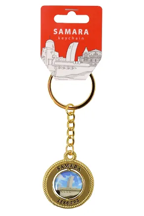 Брелок-канат золотой Стелла Ладья,Герб (металл) (Самара) (127G18K-55-1-55-3) 3133989