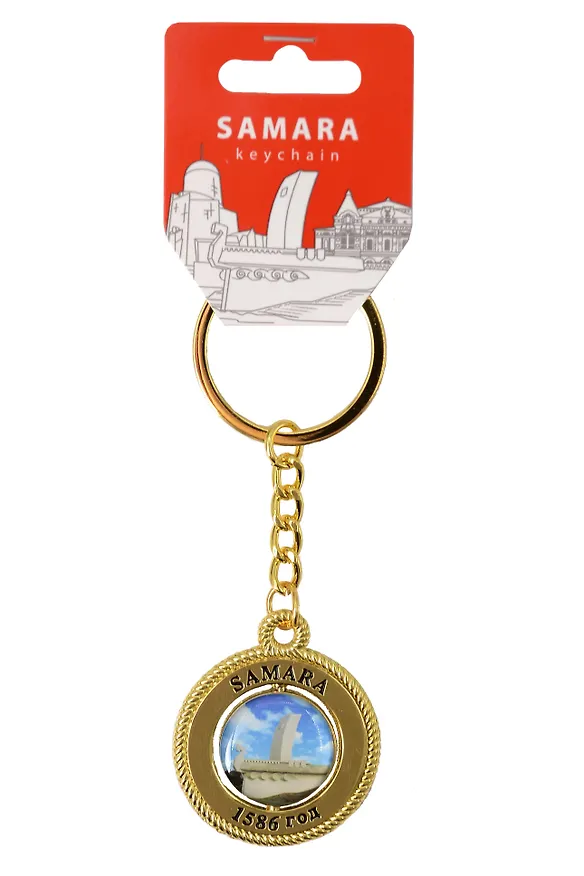 Брелок-канат золотой Стелла Ладья,Герб (металл) (Самара) (127G18K-55-1-55-3) 3133989 — 1
