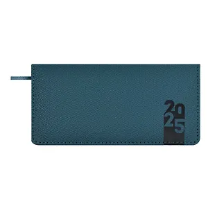 Планинг дат. 2025г. 64л 170х88 "Джут", морская волна, карманный, кожзам тв.переплет, обл.поролон, блинт.тиснение, офсет, ляссе