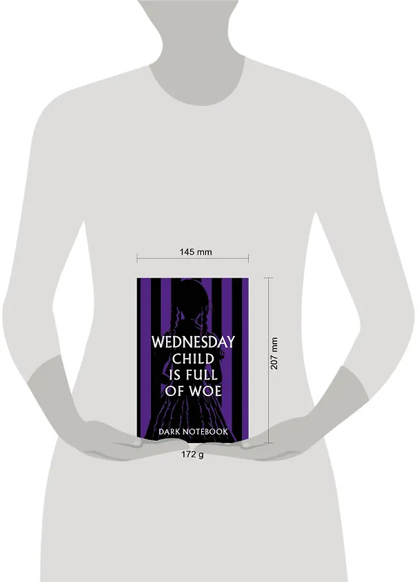 Книга для записей А5 48 листов "Wednesday child is full of woe. Dark notebook" 2978180 — 3