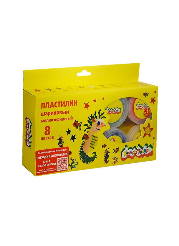 Пластилин шар. мелкозерн. Каляка-Маляка (ПШМКМ08) (065914) (8цв.) (33г.) (3+) (упаковка) 2445112 — 1