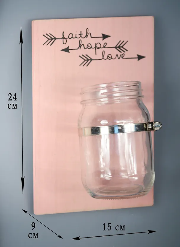 Декор настенный с баночкой (15х24) (мдф, стекло) (7509) 2572596 — 1
