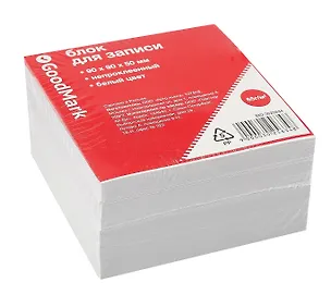 Блок для записей, 90х90 мм, белый, GoodMark 3025634