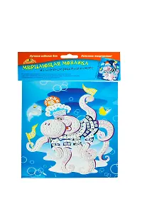 Самокл. мерцающая мозаика из мягк. пласт. А5 Осьминожек (C2420-03) (набор для дет. творч.)