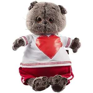 Игрушка мягкая Budi Basa, Басик в футболке с сердцем Ks25-139