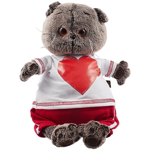 Игрушка мягкая Budi Basa, Басик в футболке с сердцем Ks25-139 2783877 — 1