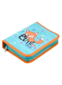 Пенал 1 отделение "Лисёнок" 20*14см, молния, ткань, 2 откидные планки
