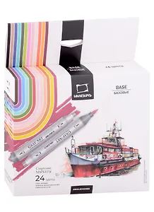 Маркеры для скетчинга 24цв "Graf'Art Brush" базовый, Малевичъ