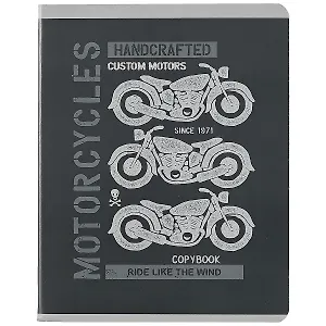 Тетрадь в клетку Listoff, "Мотоклуб", 96 листов, в ассортименте