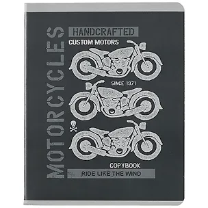 Тетрадь в клетку Listoff, "Мотоклуб", 96 листов, в ассортименте 2883673