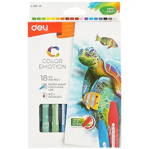 Пастель масляная Color Emotion 18цв к/к, DELI