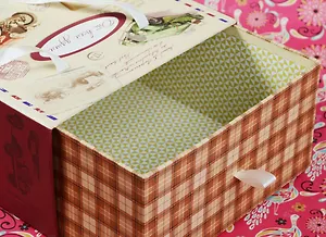 Коробка для подарков, Феникс презент, Ретро-машины 16*16*8см