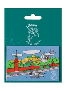 Магнитная открытка Москва Кремлевская набережня (МОМск-07)