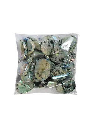 Бусы пластик с гологр. эффект. Овал (малахит) (00000006214) (21х29) (100г) (упаковка) 2422960