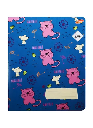 Тетрадь в линейку Academy Style, "Веселые животные", 24 листа, в ассортименте 239611