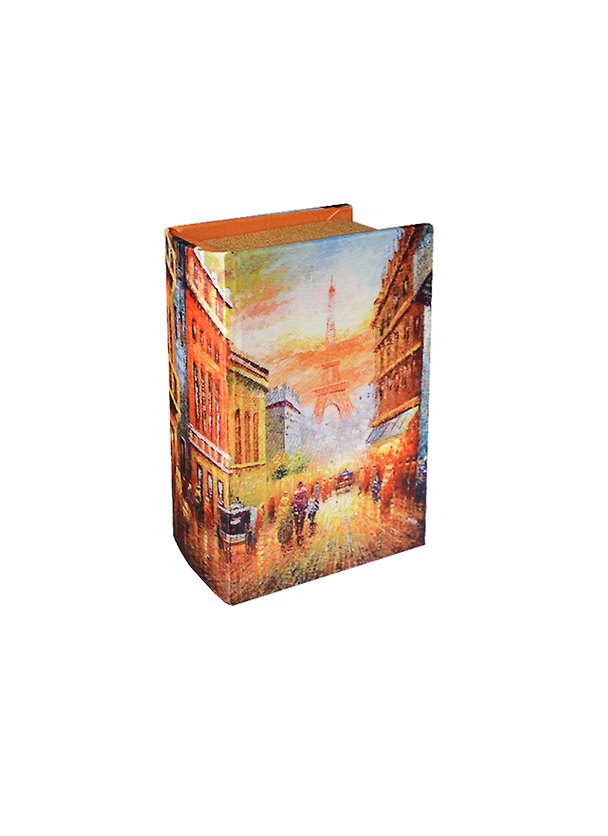 Шкатулка-книга дерево с шелком с шелком Монматр (17*11*5 см) (444056) 2362861 — 1