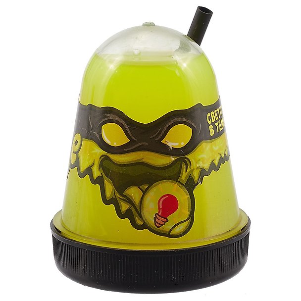 Игрушка слайм, Лизун Слайм ниндзя Slime Ninja светится в темноте, желтый, 130гр. 2650563 — 1