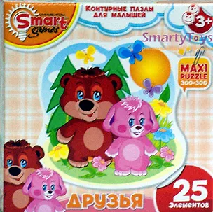 Контурные Пазлы (52070) Друзья Медведь и Кролик (25эл) (коробка) 2301677