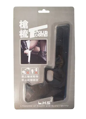 Расческа Пистолет черная (002604) 2401531