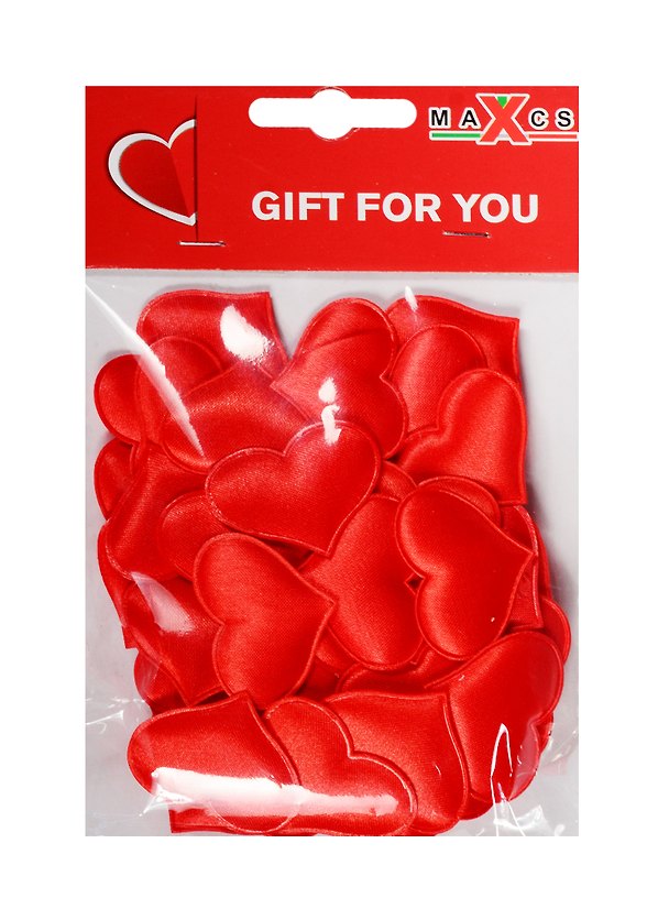Сердечки красные средние, 3,2 см, 50 штук 2494158 — 1