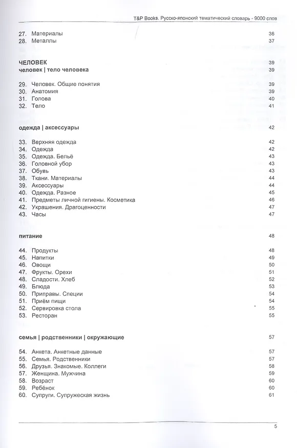 Книга Русско-японский тематический словарь. 9000 слов (Андрей Таранов) — 3
