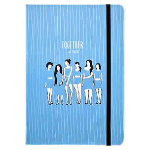 Книга для записей А5 160л лин. "Girls" 7БЦ, ляссе, тонир.блок 257454