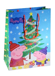 Пакет подарочный A4 "Свинка Пеппа зимний. НГ", дет., Росмен