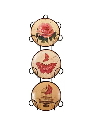 Подарочный набор из декоративных тарелок Бабочка (3 шт.) (10 см) (36256) 2452456