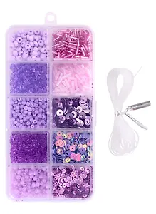 Набор бисера для рукоделия (фиолетовый микс)