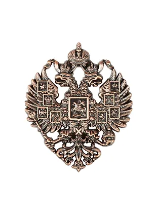 Магнит герб Россия Двуглавый орел (металл цв.медь) (027-3CU-GR) 2502618