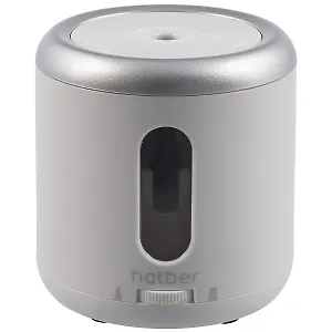 Точилка электрическая 1 отверстие, круглая, белая, пластик